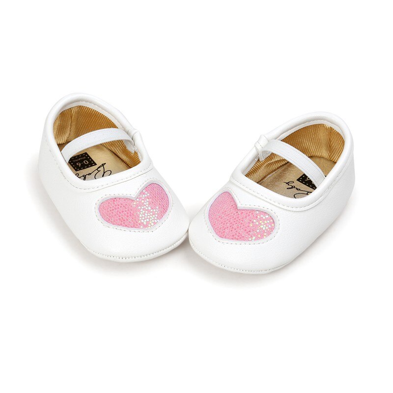 Geboren Baby Meisjes Zachte Zolen Prinses Liefde Babyschoenen Baby Peuter Baby Schoenen: P / 1