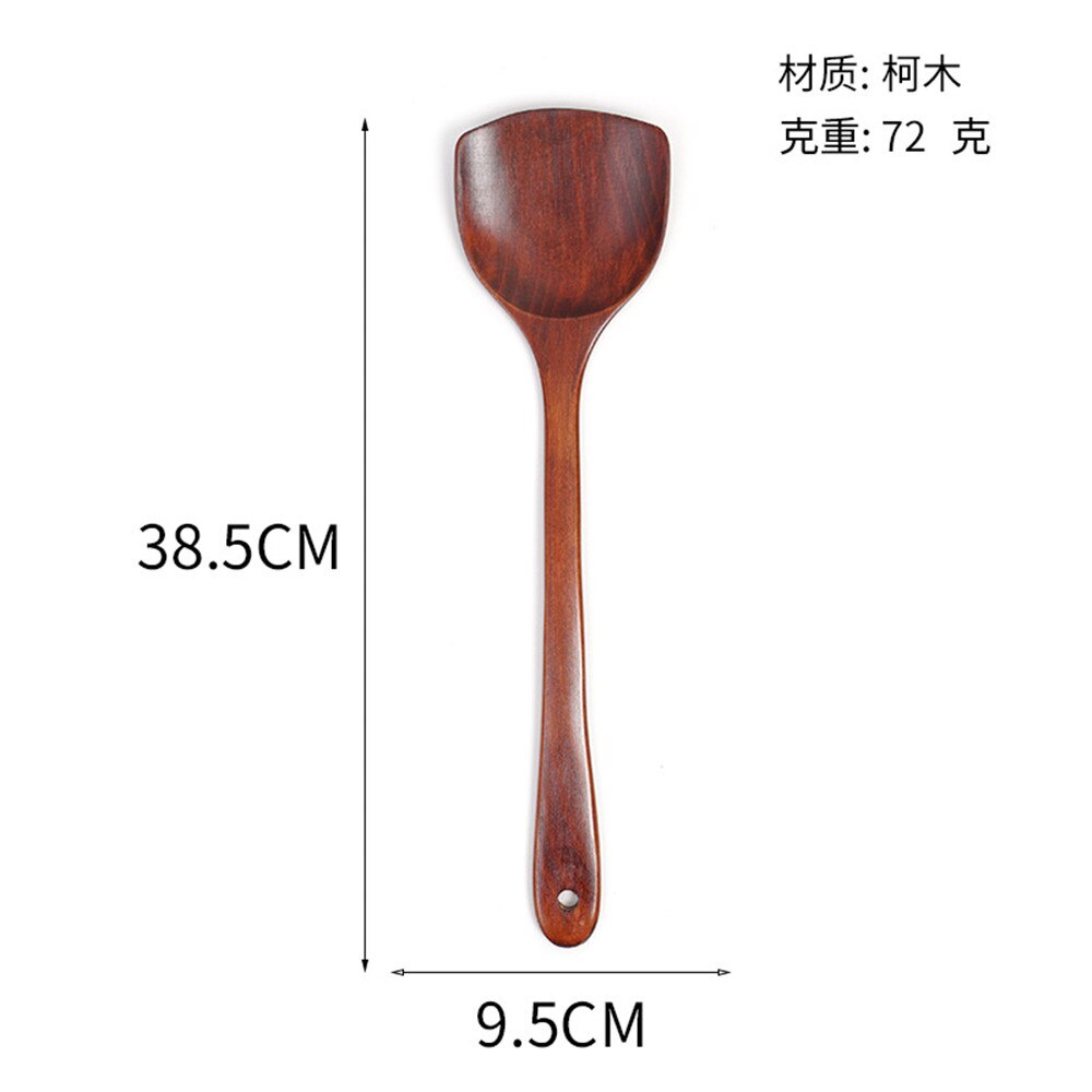 Pala de madera para cocinar, pala para sopa, cuchara de arroz, utensilios de cocina, juego de cucharas de madera para jardín y hogar, herramientas de cocina: D