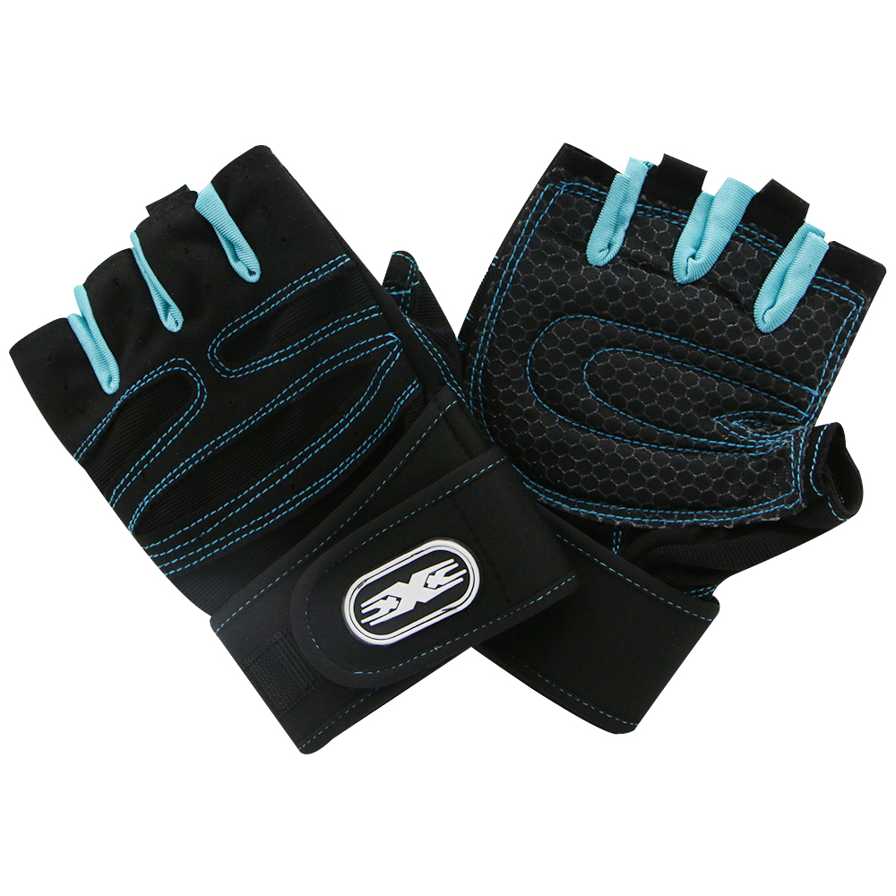 Men Gym Gloves Weightlifting Bodybuilding Training Fitness Fingerless Gloves Half Finger Cycling Gloves Non-Slip Wrist Support: Red / L