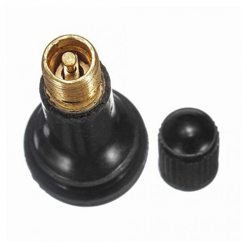 Zwart Rubber TR-413 Snap-In Auto Wiel Band Tubeless Band Band Klepstelen Dust Caps Wielen Banden Onderdelen Auto auto Accessoires