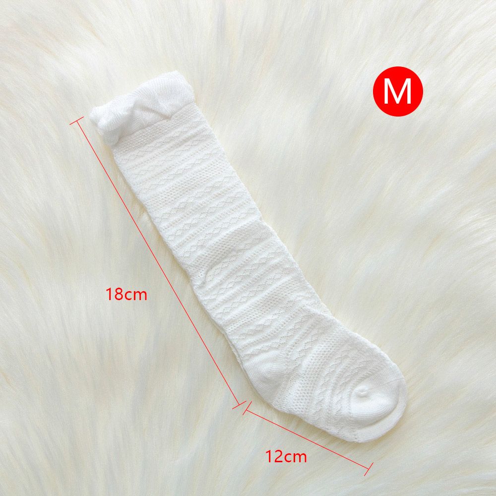 Medias de verano para bebé, malla delgada, red transpirable de algodón para recién nacido, medias por encima de la rodilla ajustadas de algodón: M