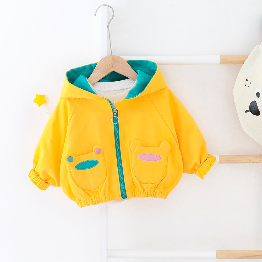 Enfant en bas âge bébé enfants à capuche Trench veste 4T garçons vêtements de sortie dessin animé Lion garçon fille manteaux 3 couleurs haut