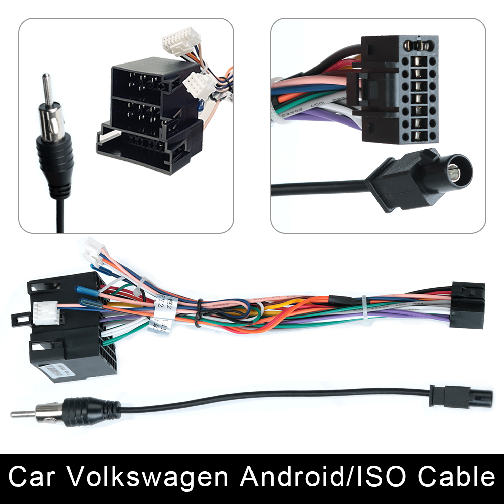 Power Connector 2 Din Car Android Radio Cable Universal: VW ISO cable