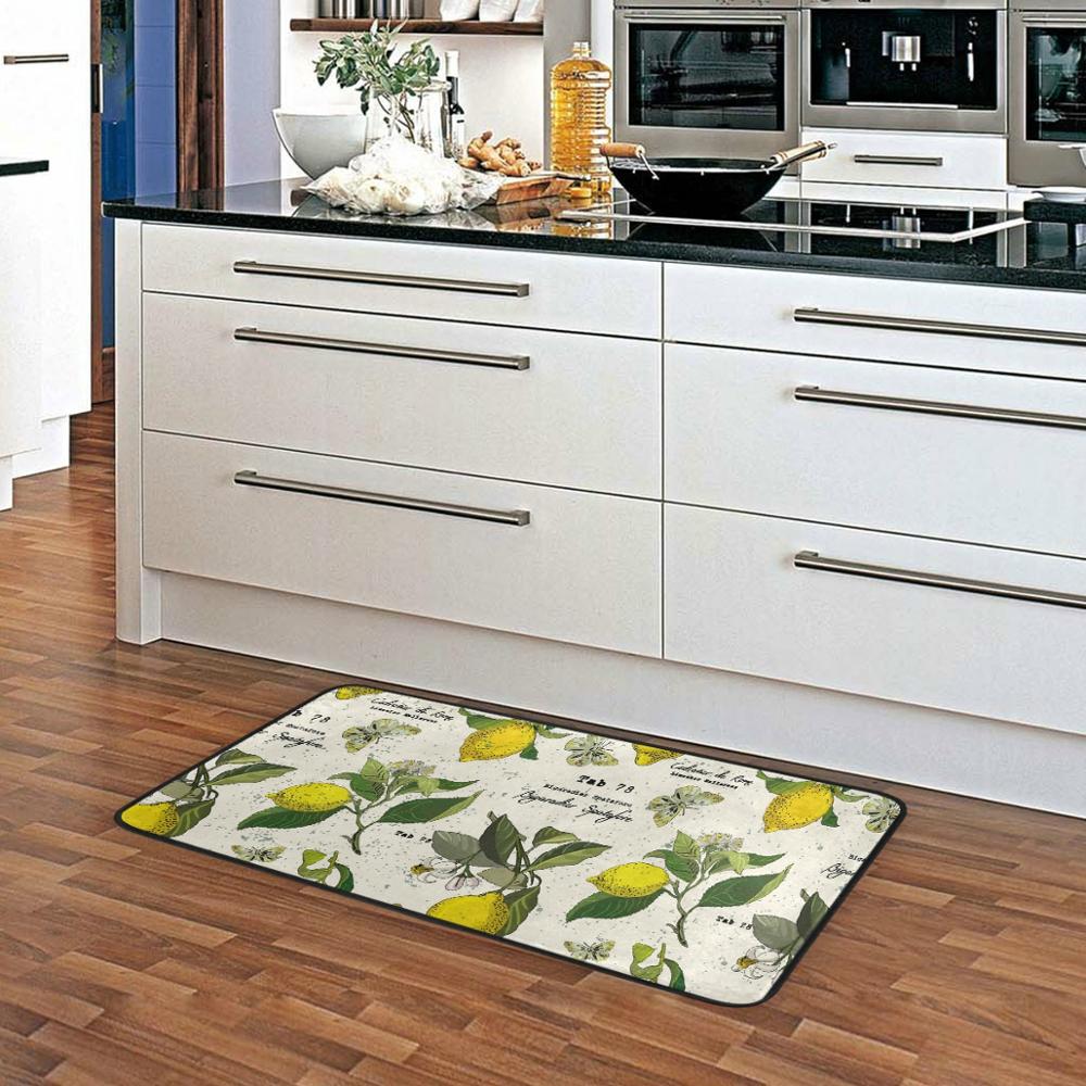 Keuken Mat Citroen Vloermatten Non Slip Keuken Tapijten Woonkamer Badkamer Tapijt Tapijt Voor Indoor Outdoor Tapijten Deur Decoratieve