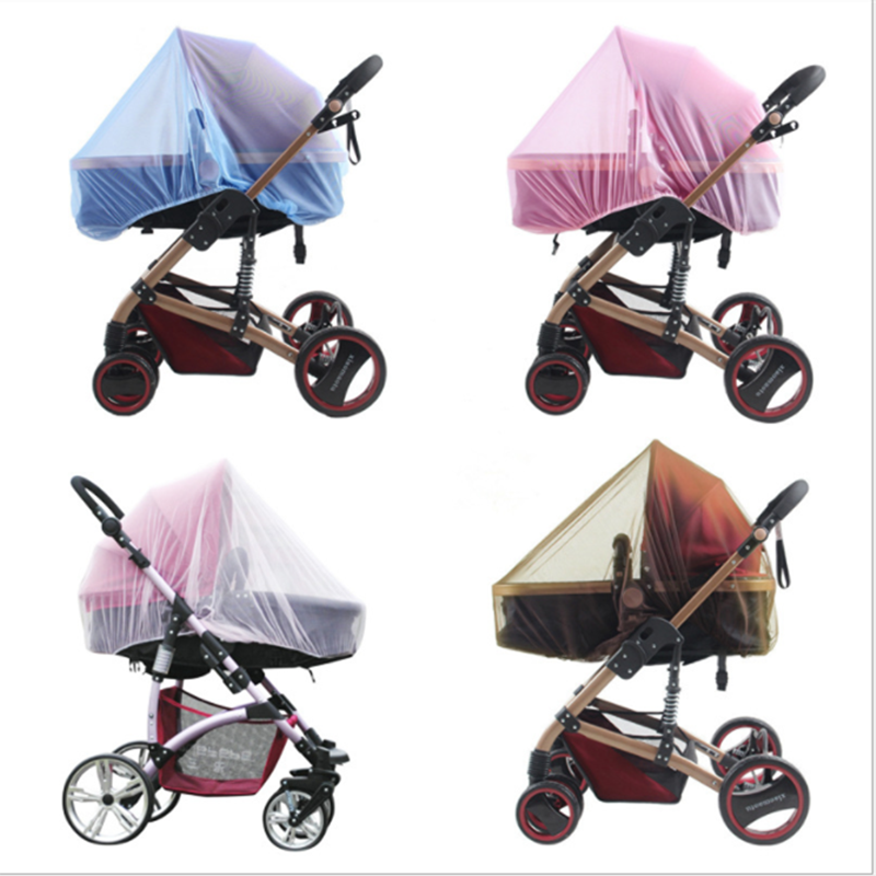 Baby Stroller Pushchair Mosquito Insect Shield Net Mesh Stroller Accessories cart Mosquito Net Safe Infants Protection