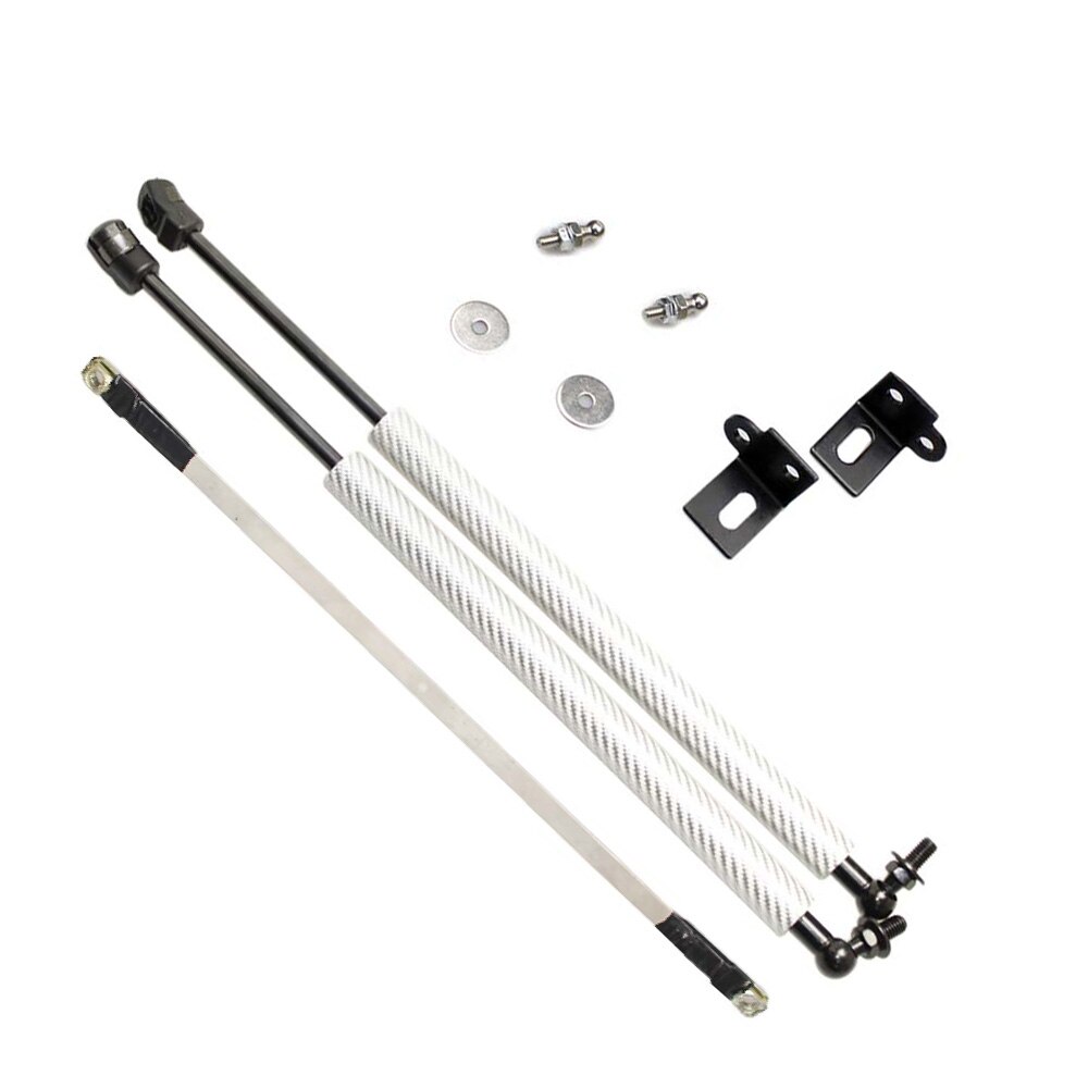 Gas Struts Lift Support Shock Damper for Ford Mustang MK6 Absorber Carbon Fiber Auto Front Bonnet Hood Modify: Carbon Fiber Silver