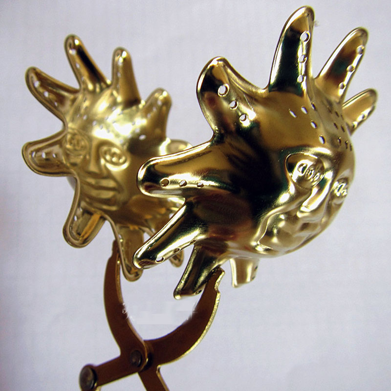2pc guld te infuser si rustfrit stål løse blade filter til te kugle pose mesh langt håndtag star moon tekande form