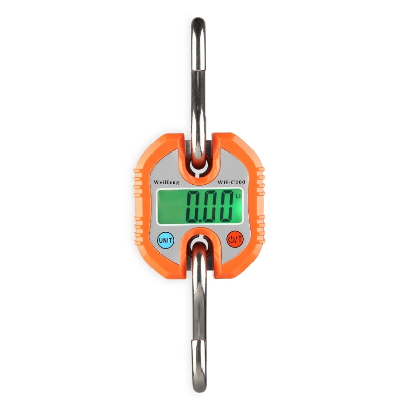 Báscula de gancho WeiHeng Digital de acero inoxidable, electrónica, resistente, de 150kg, 50g, báscula colgante, báscula de bucle LCD para peso