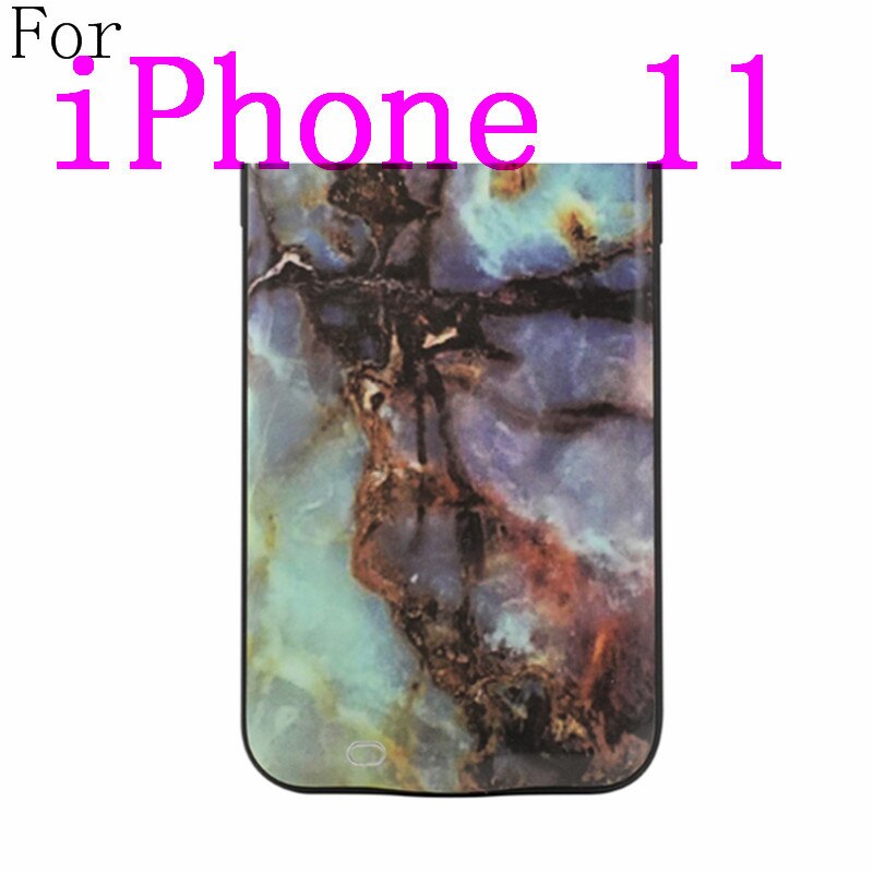 Smart External Battery Charger Case For iPhone 11 Pro X XR XS Max marble Power Bank charging case for iPhone 6S 7 8 Plus SE: i11-LSDLS