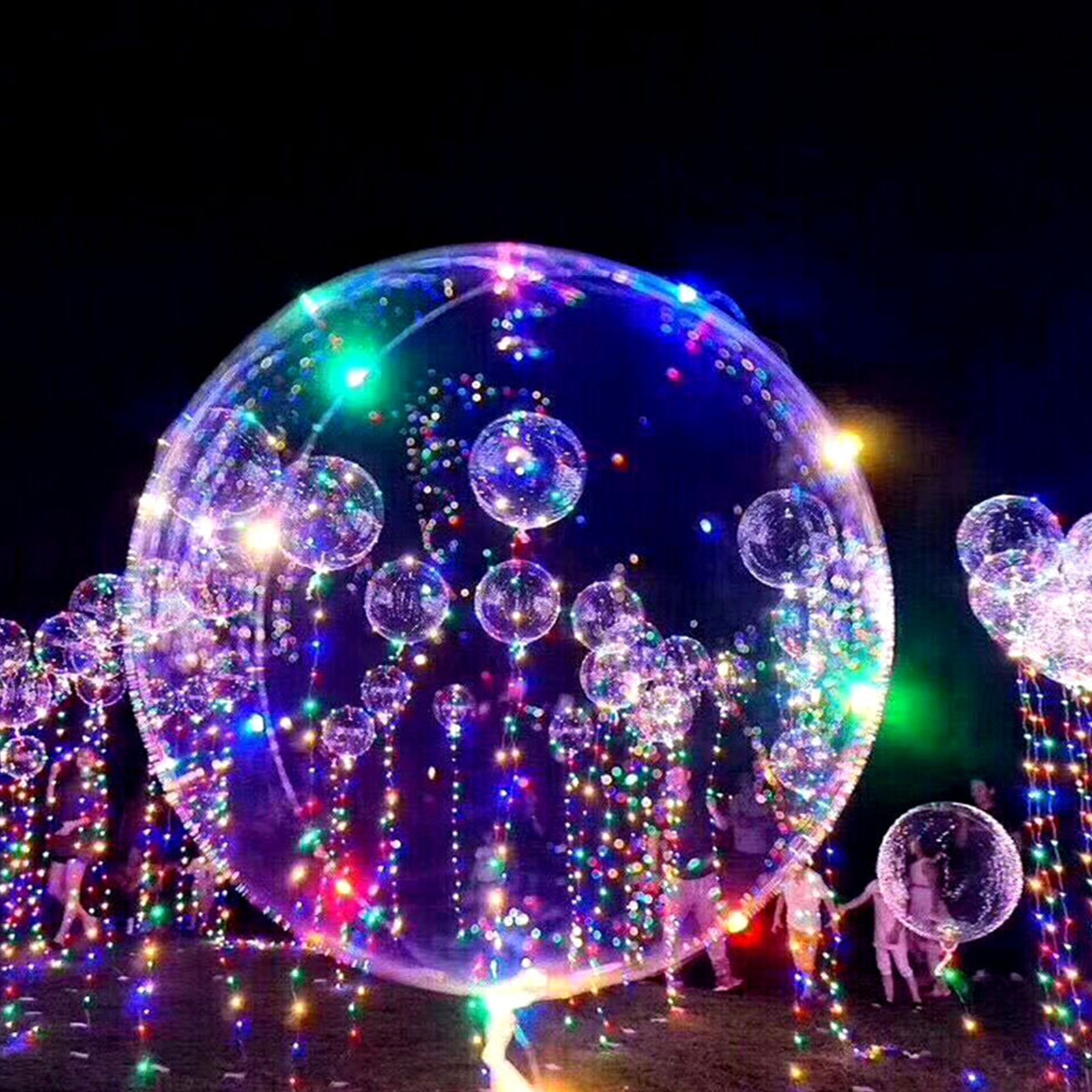 Huwelijksvieringen Partij Decoratie Hulpmiddel Transparant Led Lichtgevende Ballon Ronde Bubble Mode