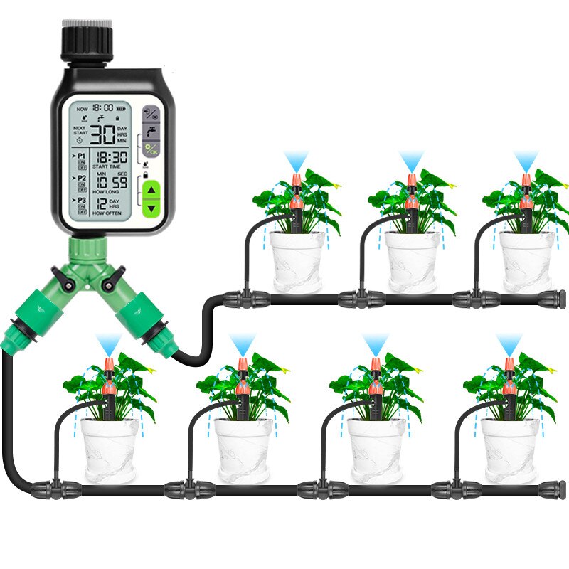 DWZ Waterproof Watering Timer with Rain Sensor Irrigation Timer Water Level Sensor Automatic Watering System Irrigation