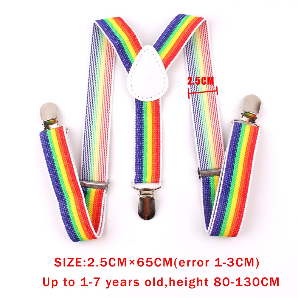 Adjustable Kids Suspenders Elastic Striped Suspender Candy Color Children Braces Wedding Accessories Girls Boys Straps