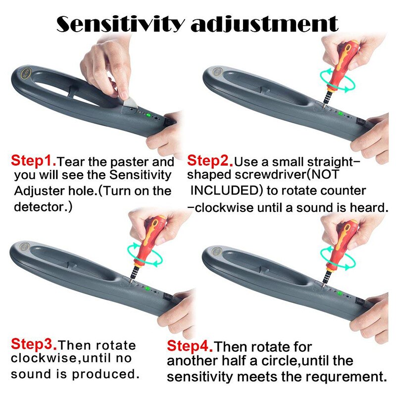 Portable Hand Held Metal Detector Light-Weight Security Scanner Wand High Sensitivity Pinpointer --M25