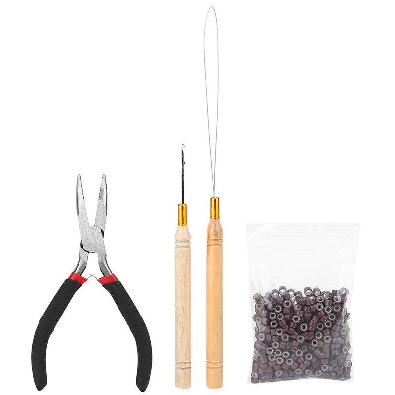 ABVP, pinzas especiales, juego de extensiones de cabello con hebilla, Kit de extensiones de cabello 4 uds, herramienta para pelucas con gancho: brown