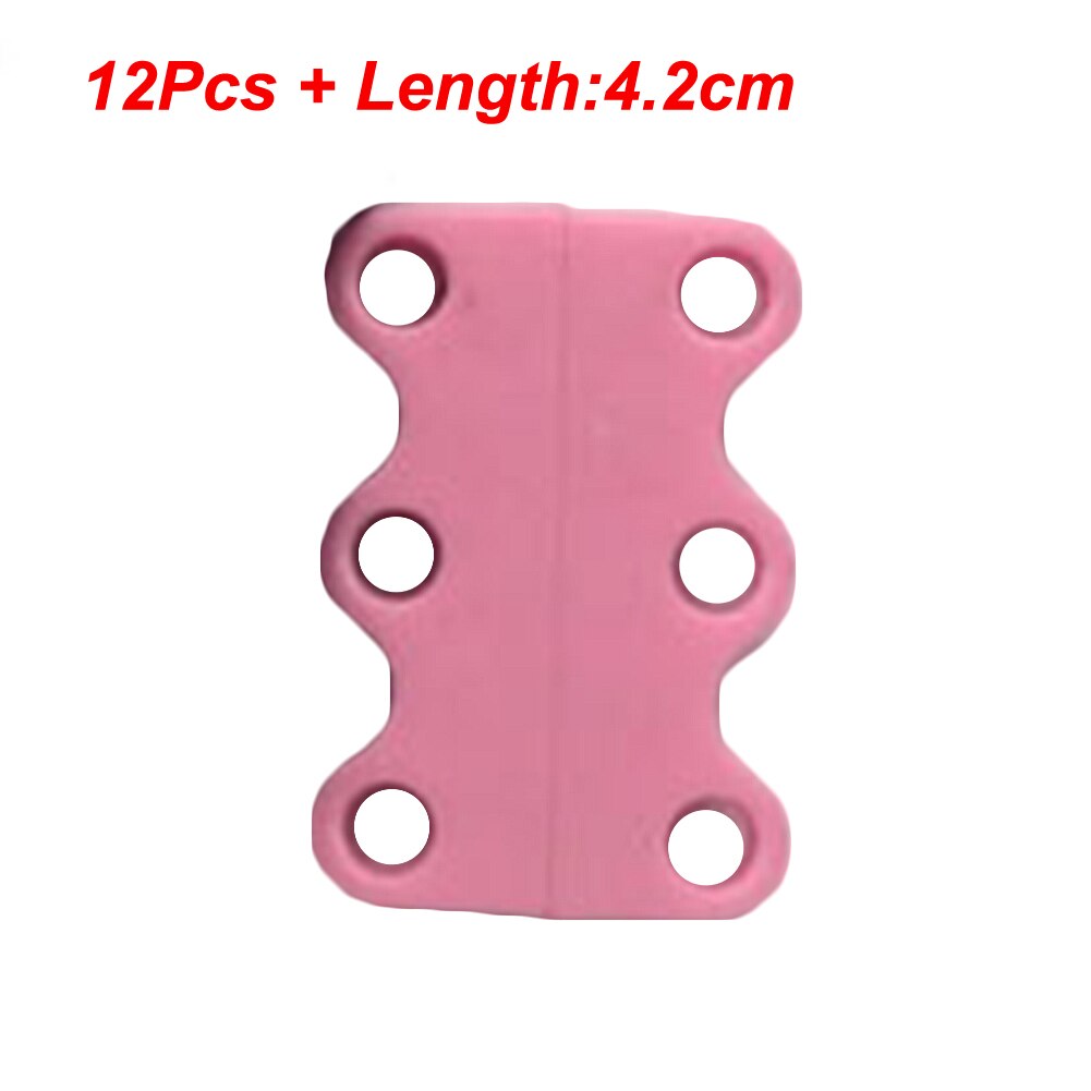 Lacets magnétiques 6 couleurs, 1 paire, pour chaussures, fermeture paresseuse: pink L
