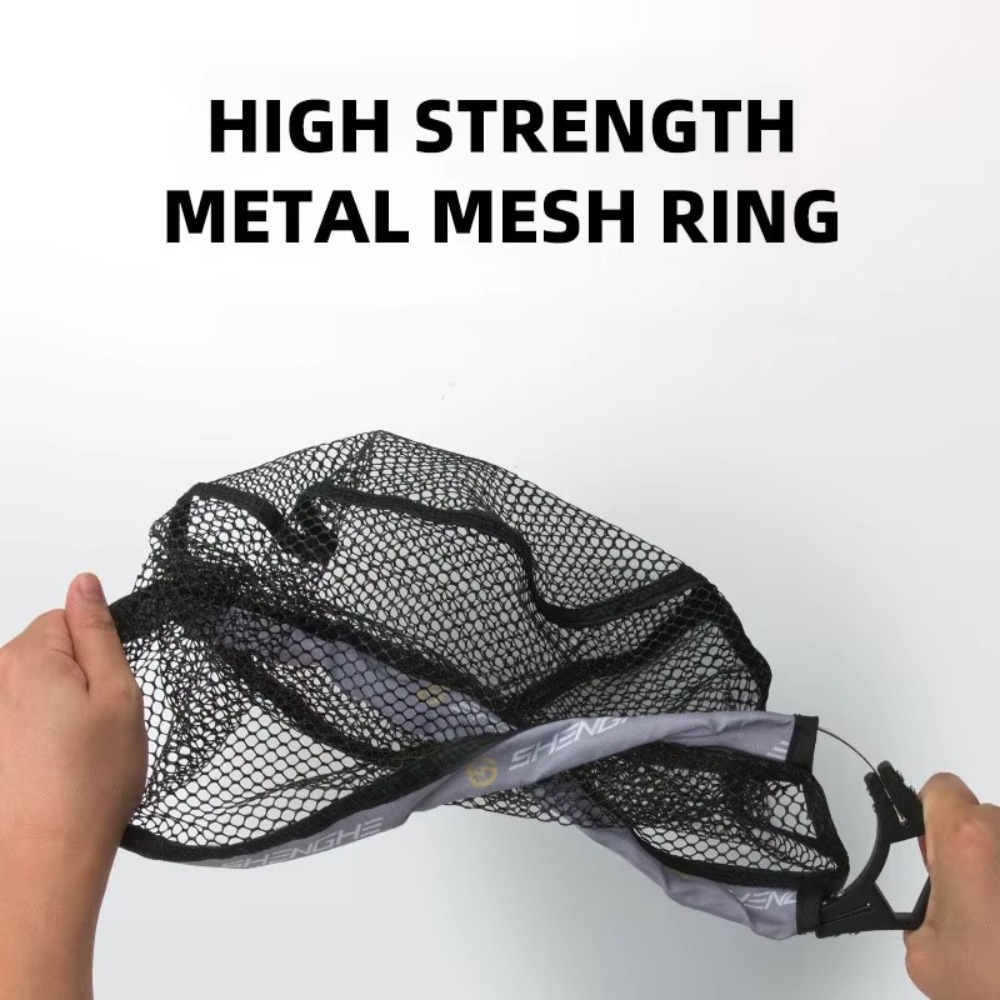 Rete da pesca portatile in tessuto nano maglia Testa anti-gancio Approfondimento Guadino da pesca Accessori per attrezzi da pesca neri