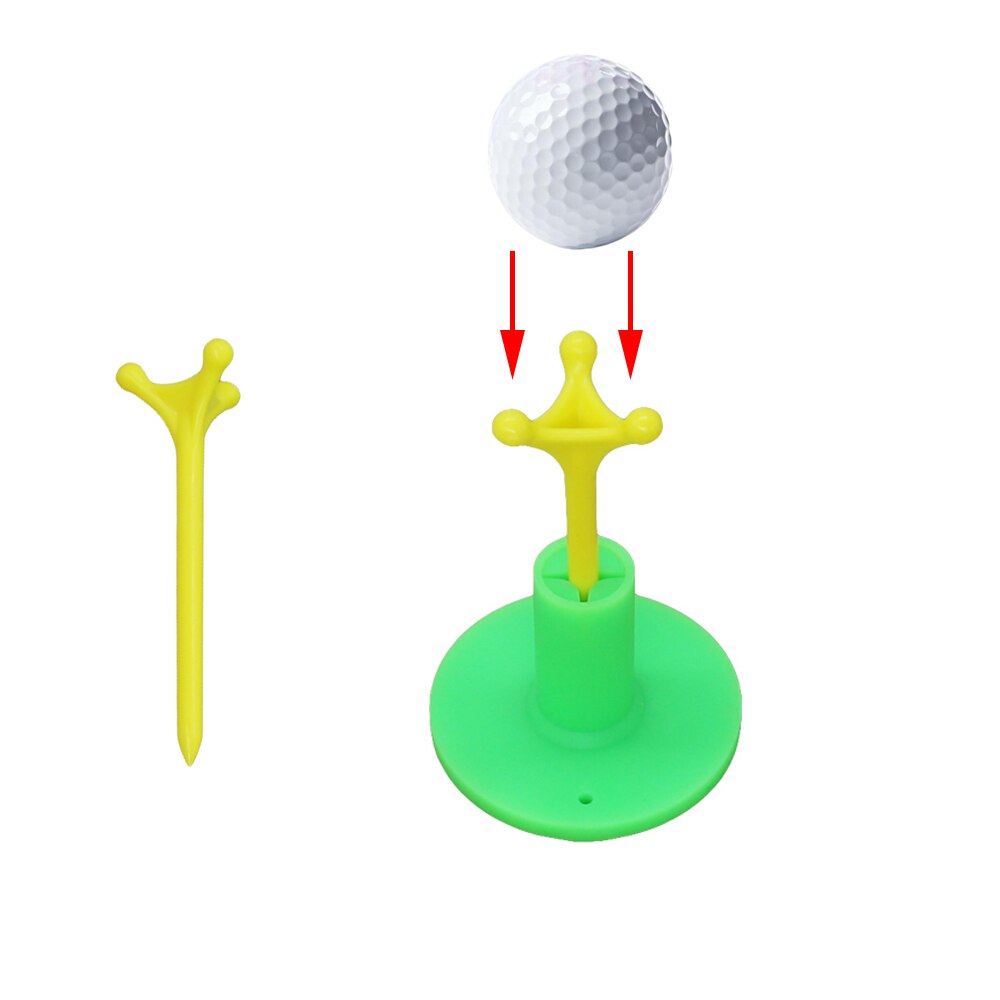 Golf Rubber Tee Holder Set for Golf Driving Range Tee Practice Tool Pack of 5