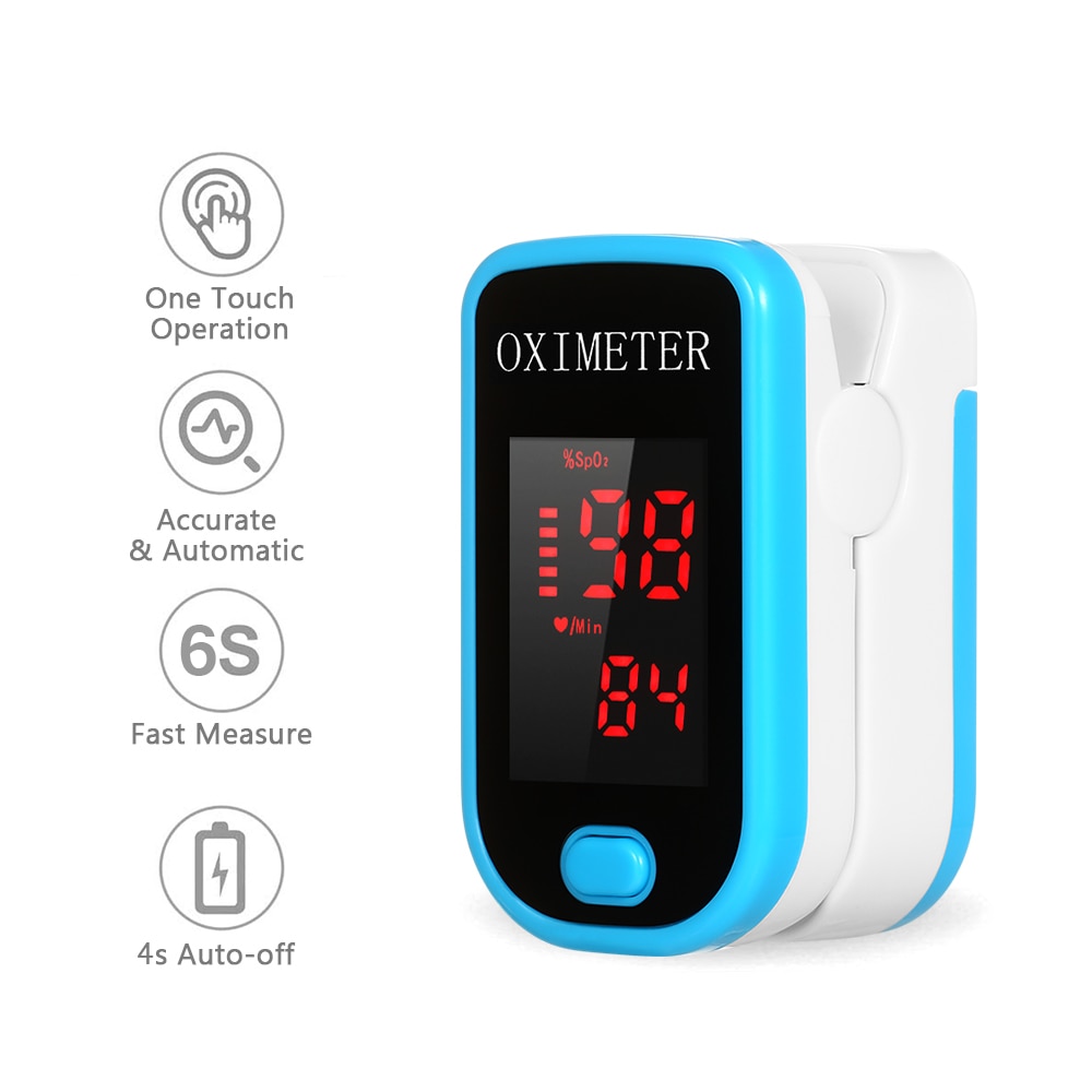Bloed Zuurstof Vinger Pulse Digitale Vingertop Oximeter Zuurstofverzadiging Meter Vinger Monitor Draagbare Saturatiemeter (Geen Batterij)