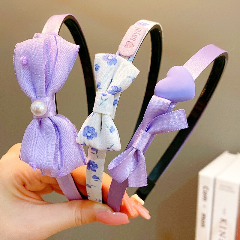 Bow Hair Band Children's Girl Little Girl Baby Princess Head Band Hairpin Lovely Hair Ornament Headdress Pressure Hair: combination 7