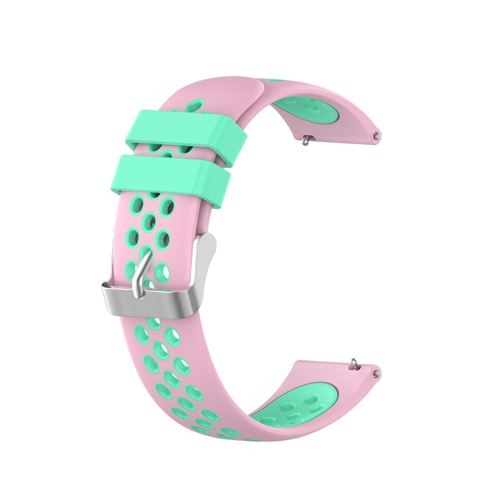 Correa de silicona para reloj Xiaomi Mi, repuesto de correa de silicona de 22mm para reloj inteligente Mi: Pink green