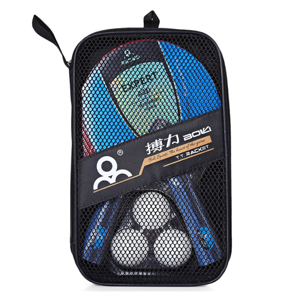 1 Pair Training Table Tennis Racket Bat Horizontal Pen-Hold With 3PCS Random Color Table Tennis Ping Pong