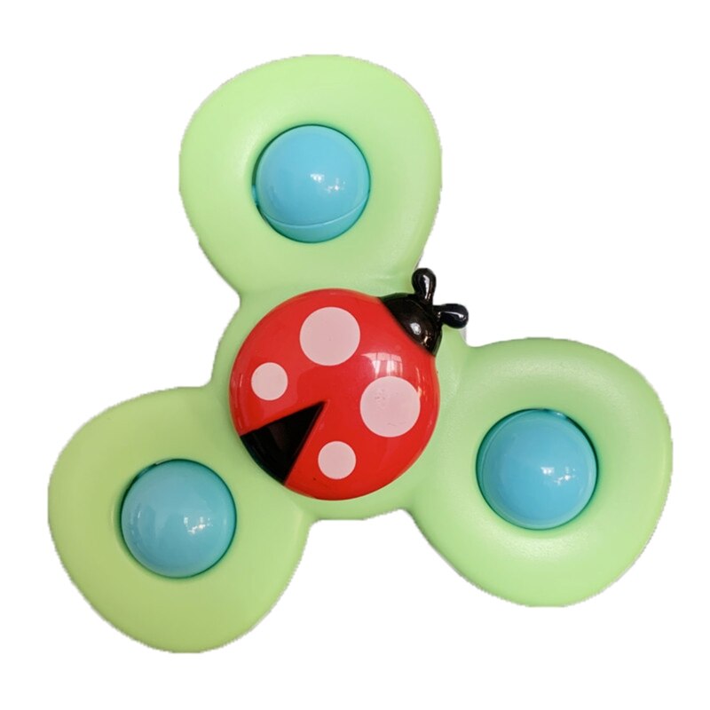 Baby Big Cartoon Insect Flower Spinner Fidget Spinner Top With Sucker 54DF