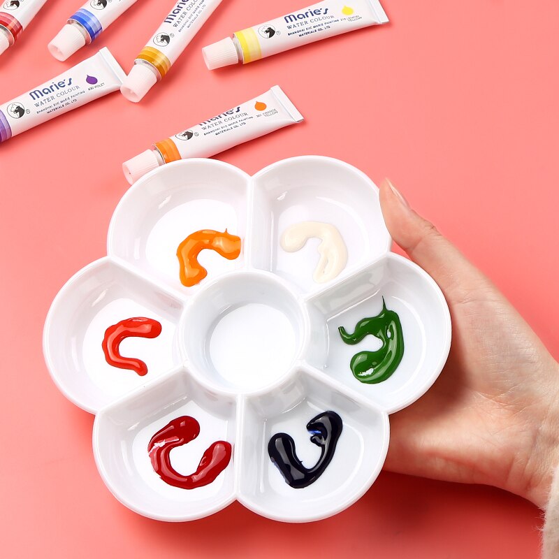 Polyglino Speciale Plum Vormige Palet Acryl Traditionele Chinese Schilderij Aquarel Pigment Anti Keramische Palet Kleine Portabl