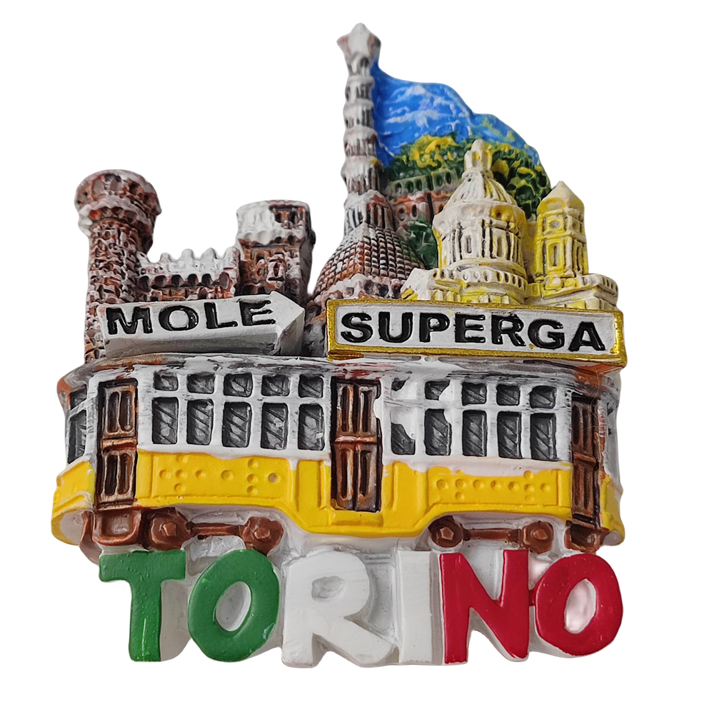 Torino Italy 3D Fridge Magnet Souvenir ,Resin Handmade Torino Refrigerator Magnet Home Decoration Collection