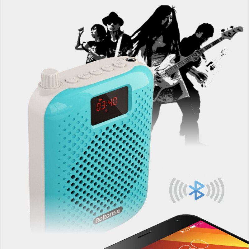 5W Portable Voice Amplifier Bluetooth Speaker Loudspeaker Teacher Microphone For Teaching Guiding 10 Hour Of Endurance