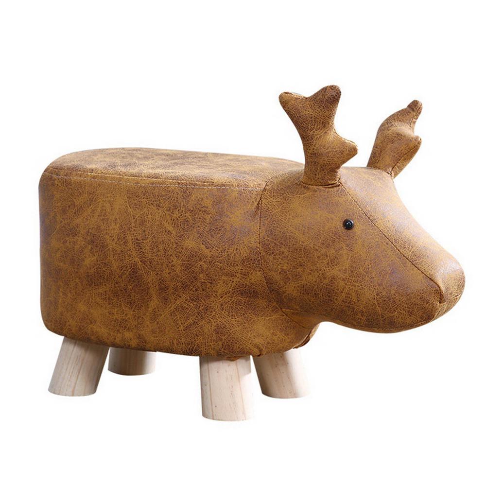 Multi Animal Vorm Poef Poef Poef Kruk Rest Gewatteerde Seat Sofa Stoel: Elk - Brown