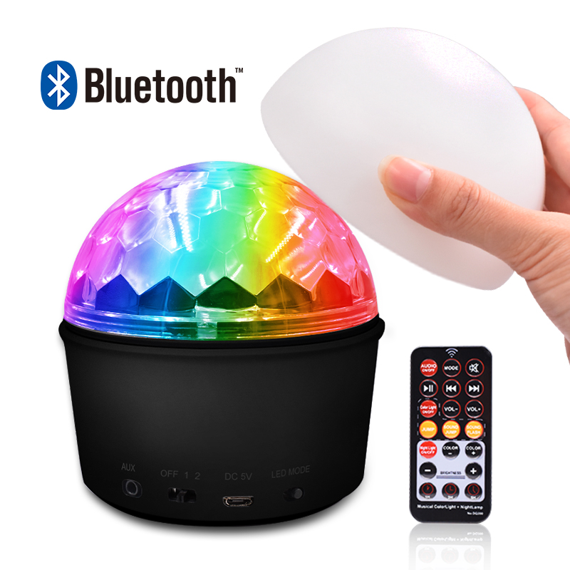 LED Disco Ball Light Lamp Bluetooth Speaker USB Muziek 9 Kleuren 9 W Draagbare Mini Stage Light Party Lichten met Afstandsbediening