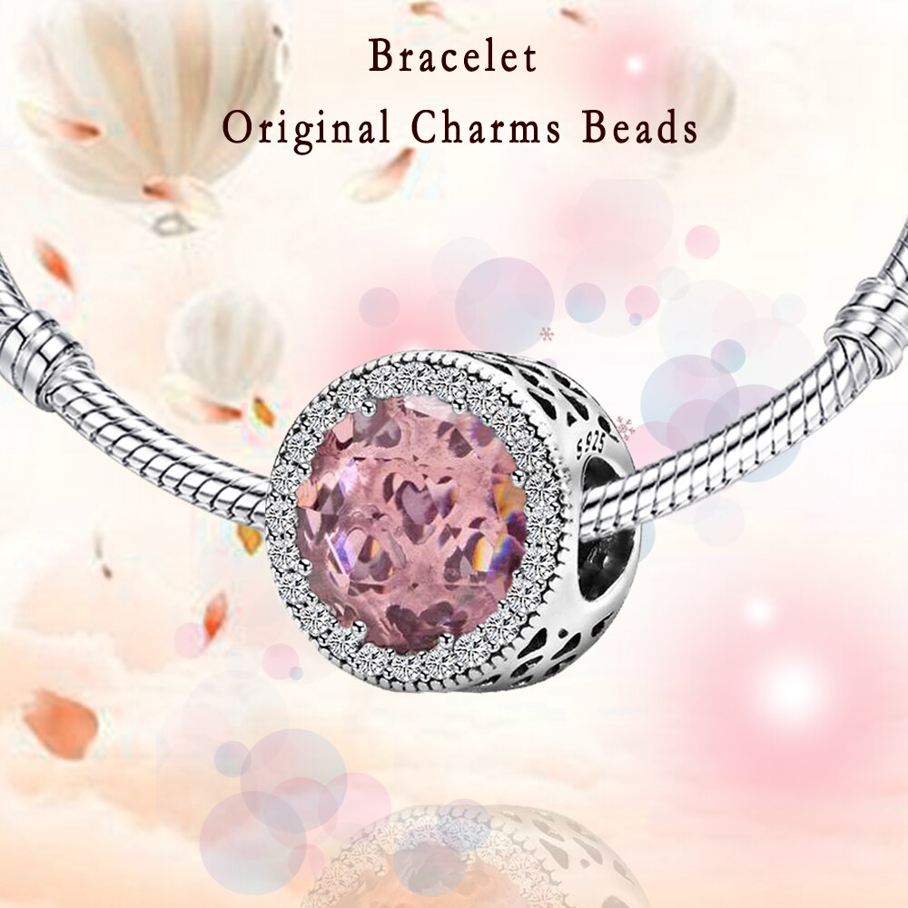 925 Sterling Silver Fit Charms Silver 925 Original Bracelets Zircon Beads For Women DIY Jewelry Making