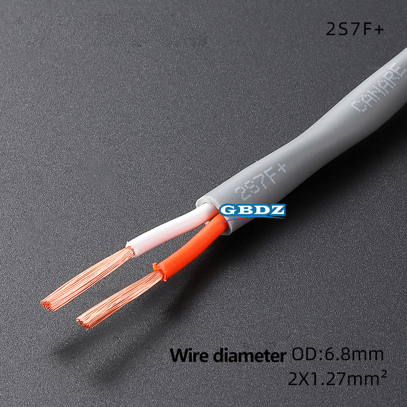 CANARE Speaker Cable 2S7F 2S9F 2S11F Super Supple 2 Core Audio Surround Oxygen Free Copper KTV stage Wire For Fixed Install: grey / 10m