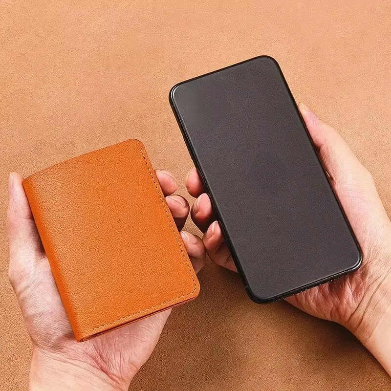 Solid Color PU Leather Small Wallet for Women Short Simple Women's Purse with Hasp Buttons Ultra Thin Credit Card Bag Coin Purse