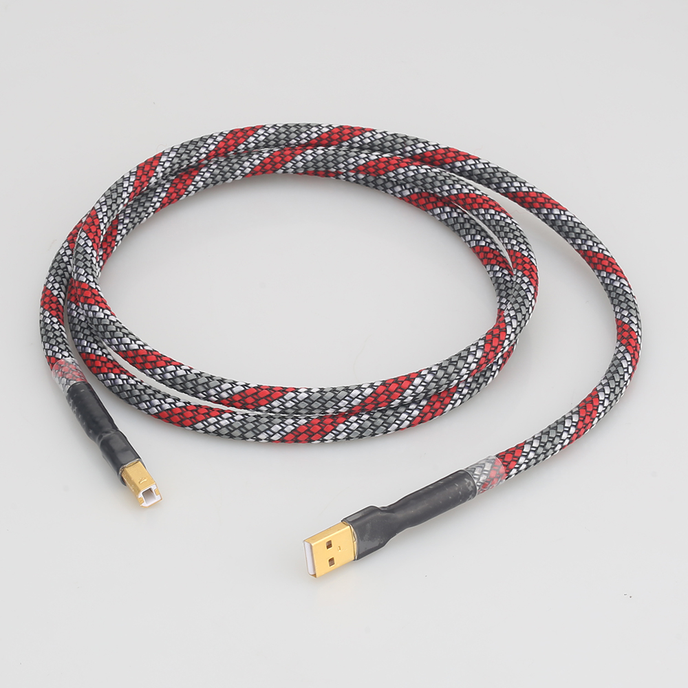 Hola-QED OCC chapados en plata cable de audio USB cable USB de datos cable DAC USB hifi cable A-B cable usb