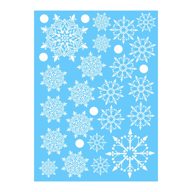 White Snowflake Electrostatic Sticker Window Kids Room Christmas Wall Stickers Home Decals Decoration Year Wallpaper: Q03