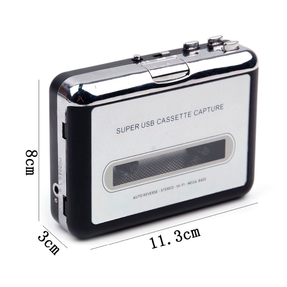 1 ensemble Portable lecteur de Cassette USB Capture Cassette enregistreur convertisseur numérique Audio musique lecteur MP3 directe