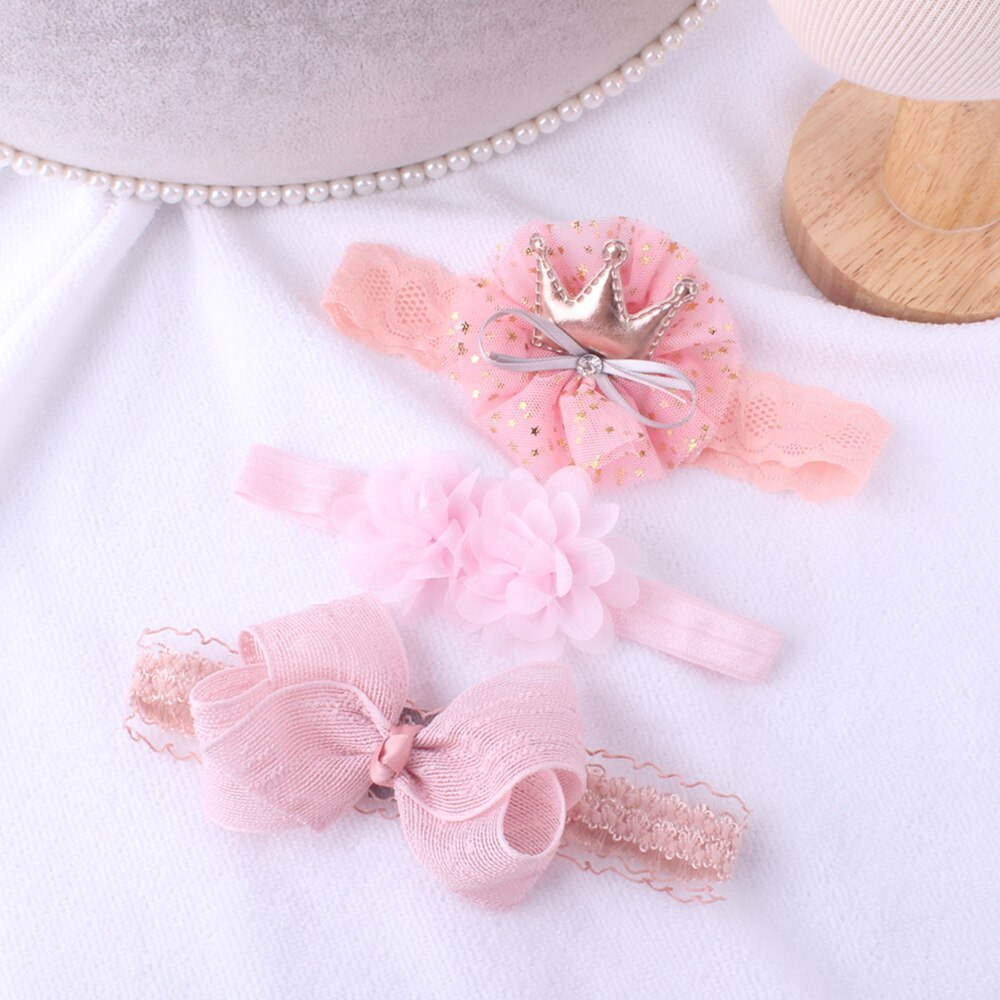 Baby Hoofddeksels Baby Meisjes Baby Peuter Bloem Boog Hoofdband Haarband Accessoires: D
