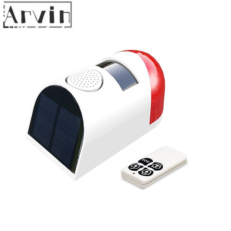 Infrared Alarm Solar Indoor and Outdoor Infrared Alarm 120dB Solar Energy Wireless Remote Control For Your Home Security System