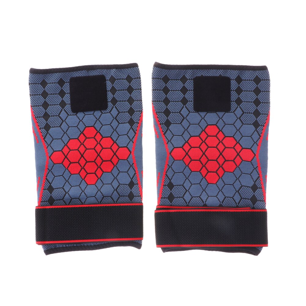 1 Paar Nylon Sport Beschermende Kleding Ondersteuning Druk Knie Pads Ademend Knie Protector Sleeve Voor Basketbal Klimmen (Blauw Si