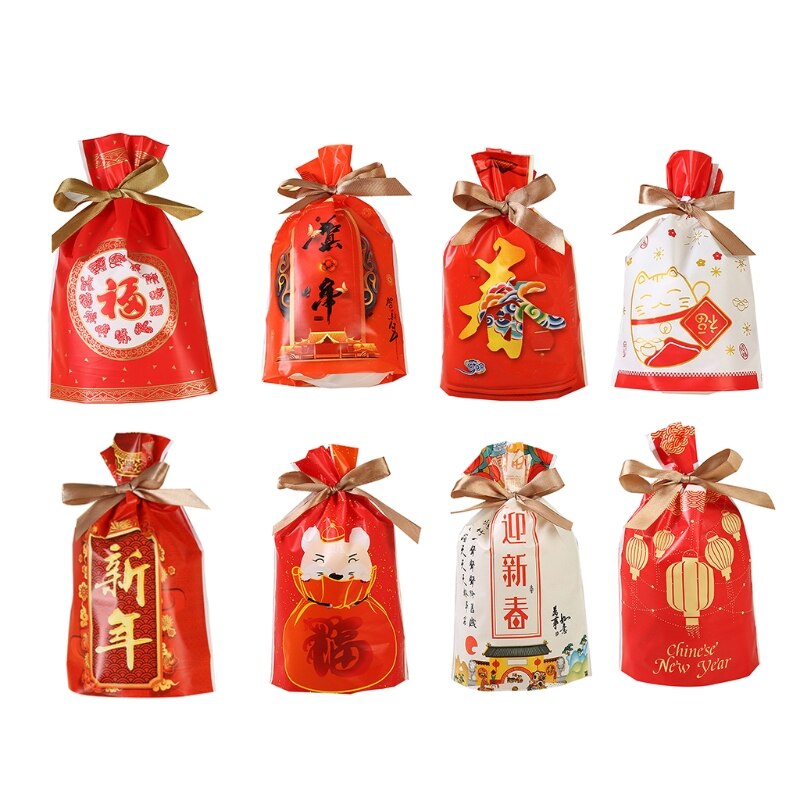 50 Pcs Chinese Year Candy Bundles Packaging Bag 54DC