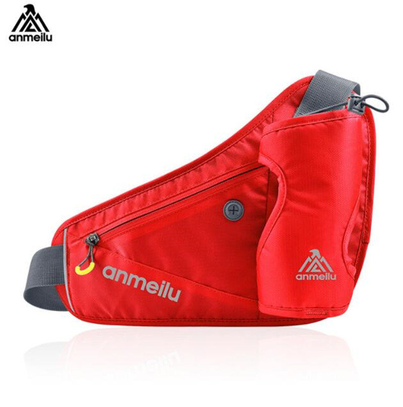ANMEILU Mannen Vrouwen Running Taille Pack Hydratatie Riem Voor 710 ml Water Flessen Hip Pouch voor Marathon Running Wandelen Fietsen: Only Red