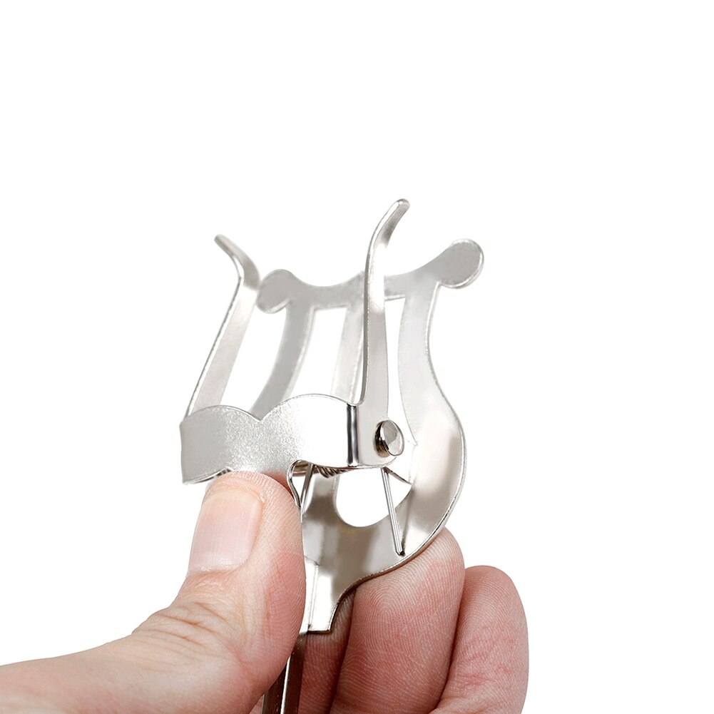 Universele Draagbare Metalen Plaat Wind Muziek Clip Stand Clamp-On Bevestiging Holdertrumpet Trombone Clamp-On Muziekinstrument Accessor