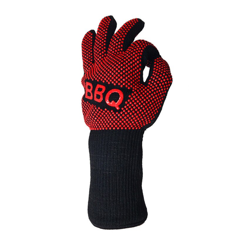 1 stück Wärme beständig handschuhe 500/800 grad Grill ofen hohe temperatur Nicht-Unterhose handschuhe isolierung Anti-verbrühungen Mikrowelle: N