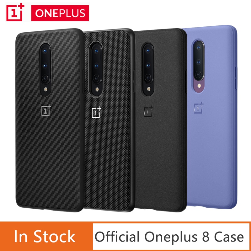 Oficial original oneplus 8 pro caso náilon pára-choques caso arenito karbon pára-choques claro caso para oneplus 8 pro