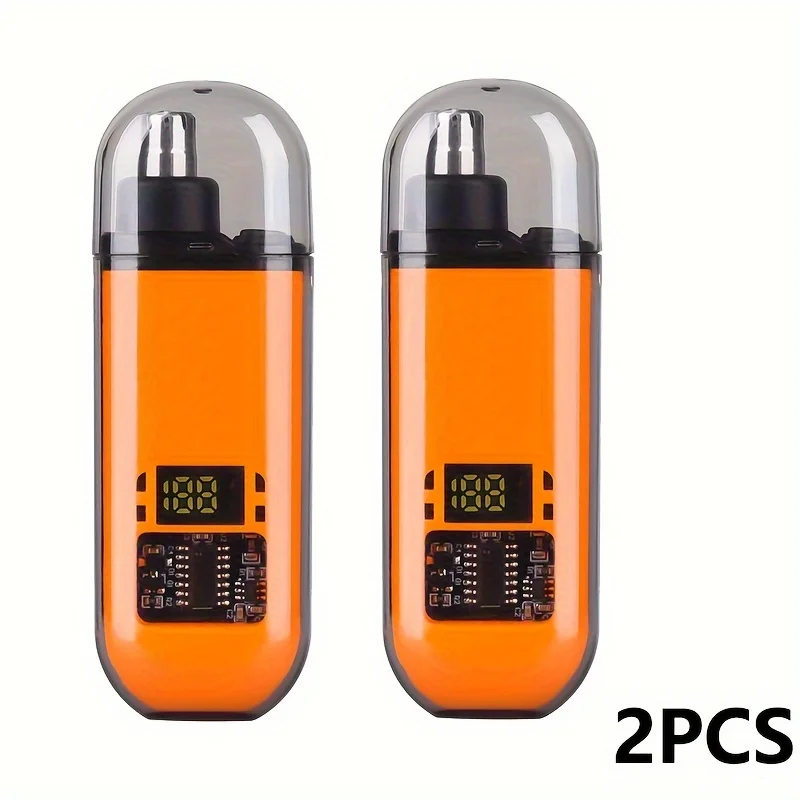 2 In 1 Electric Portable Ear And Nose Hair Trimmer Clipper Painless Portable Eyebrow For Men nose hair: Red