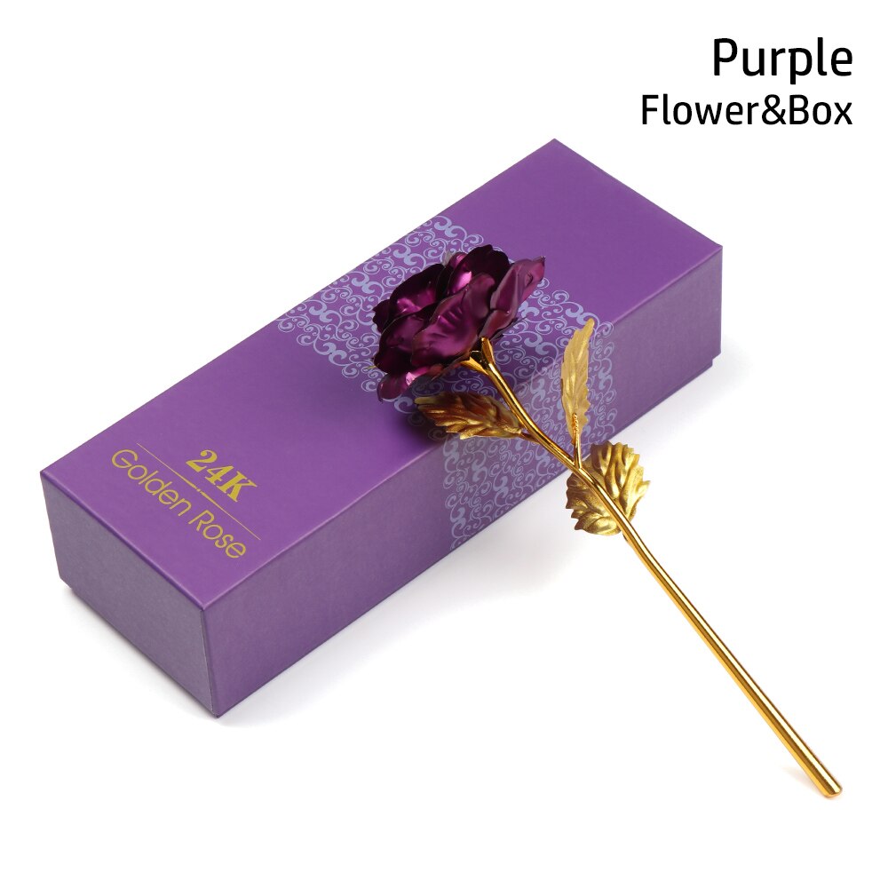 1Set Mini Crystal Rose Artificial Flower Rose Craft Table Decor Valentine's Day Year Wedding Favors And Souvenirs: purple
