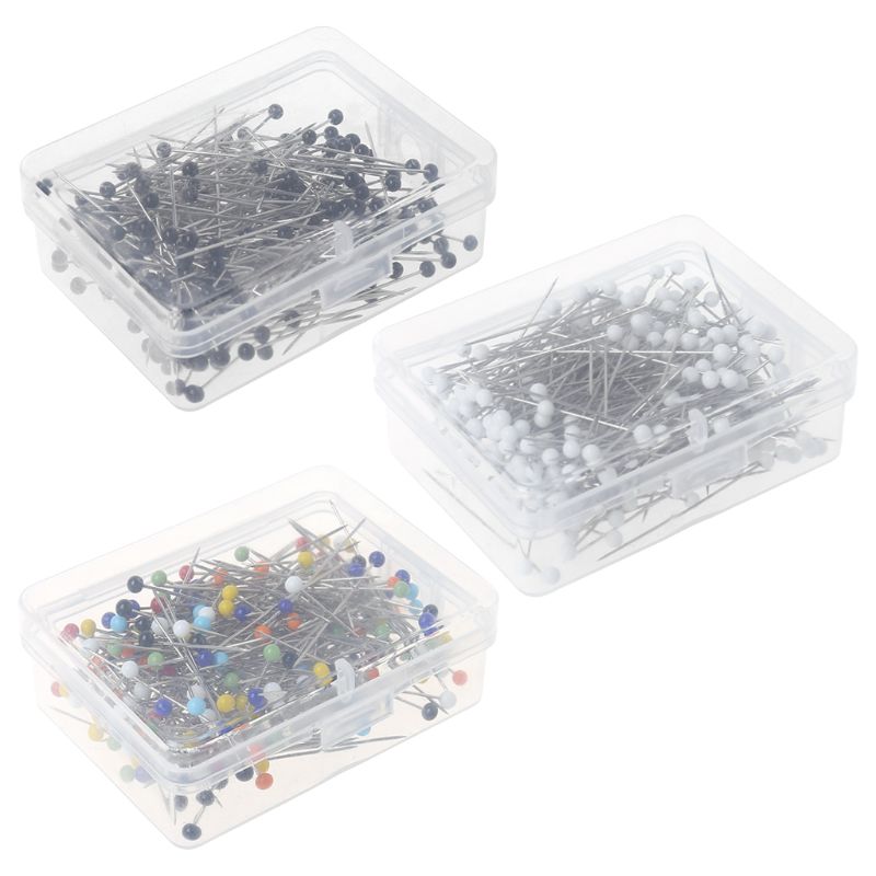 250pcs Round Glass Ball Head Pins DIY Quilting Tool Sewing Standard Pin Accessories School Office Binding Supplies Stationery