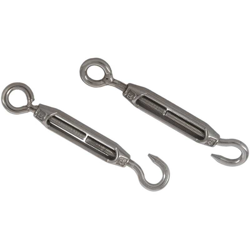 1 Pair Silver Tone Cable Wire Rope Hook Eye Turn B... – Grandado