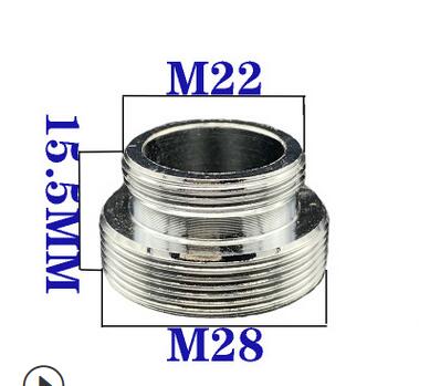 G3/4 G1/2 Brass Faucet Aerator Adapter 16 18 20 22 24mm Kitchen Faucet Fittings Water Purifier Plumbing Accessories: Male 22 to Male 28